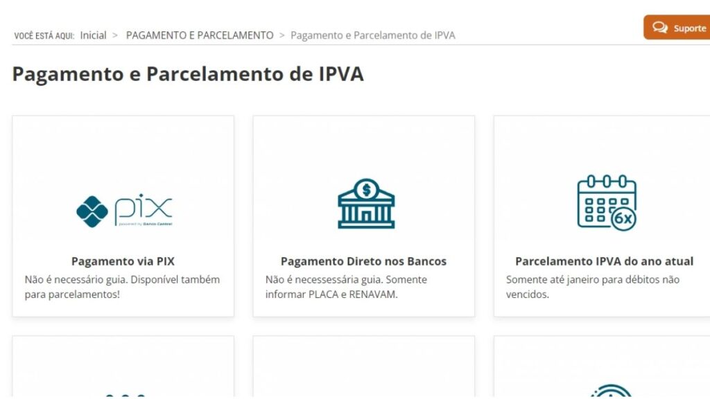 Consulta do IPVA na SEFAZ-RS.