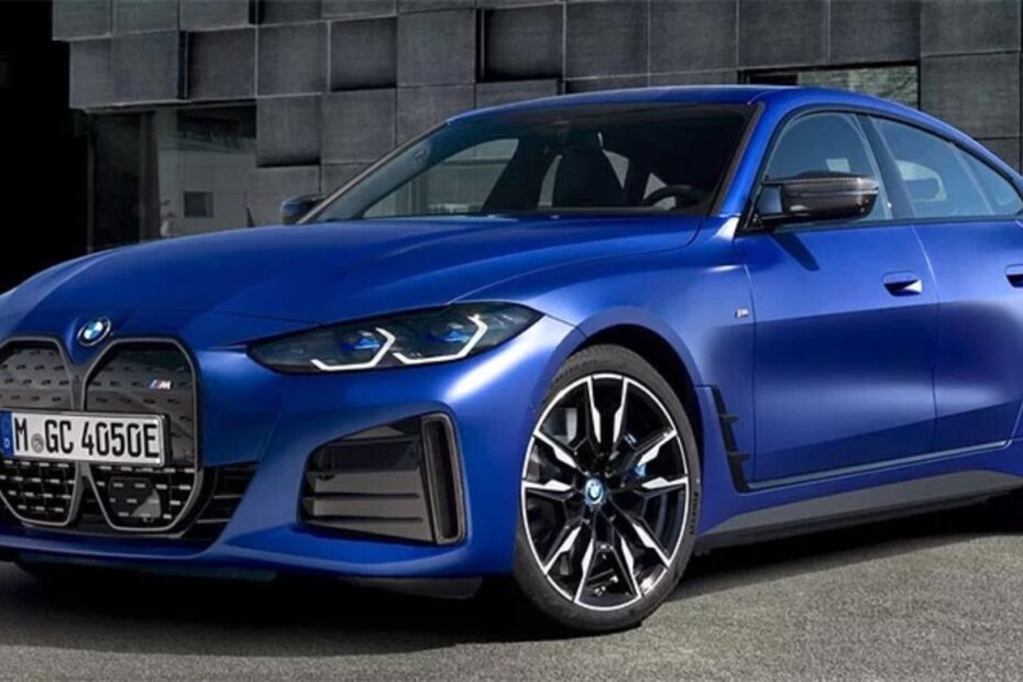 BMW i4 Xdrive40 2024 azul na diagonal