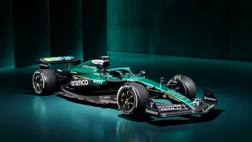 Aston Martin o carro de formula 1.