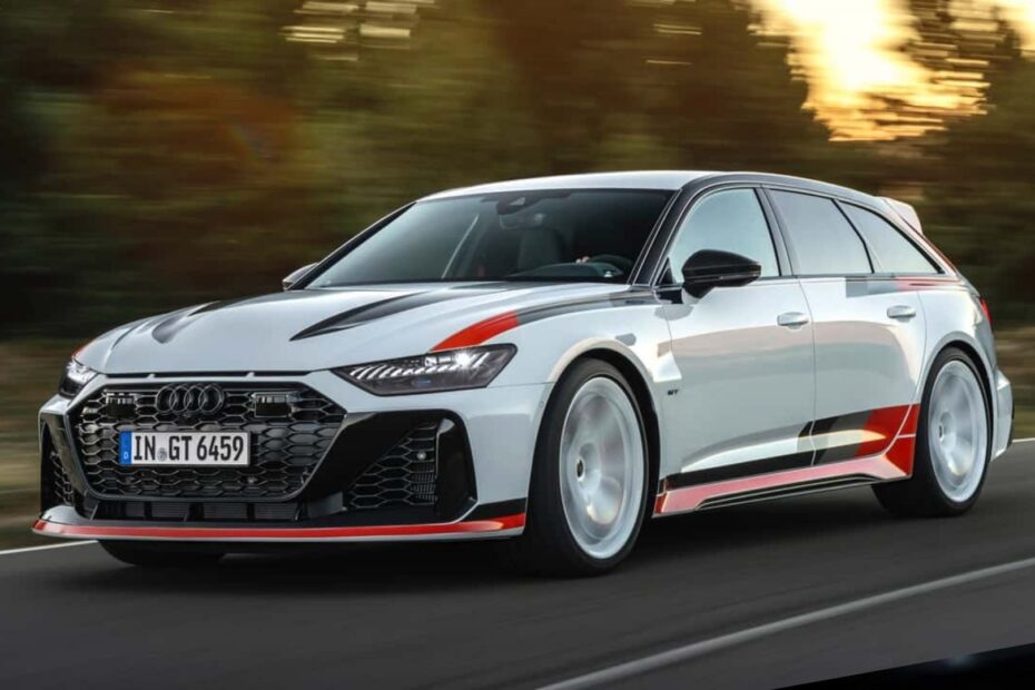 Frente do Audi RS6 Avant GT chega.