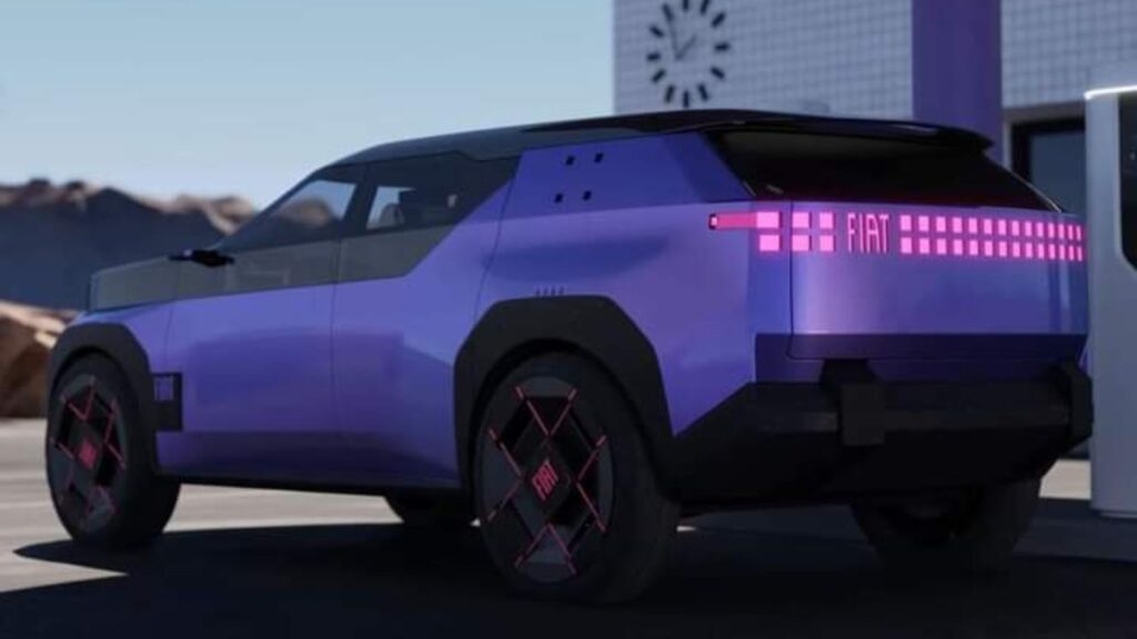 Traseira do SUV da Fiat de 7 lugares chamado F2U.