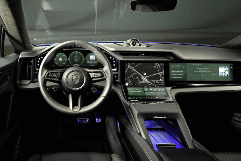 Painel multimidia da nova Porsche Cayenne elétrico